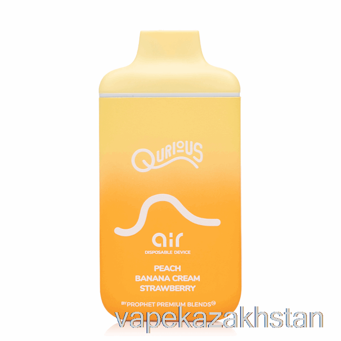 Vape Kazakhstan Qurious Air 6000 Disposable Peach Banana Cream Strawberry